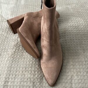 Steven New York Tomas Pointed Toe
Leather Suede Ankle Boots, Size 6.5